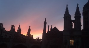 Kings College silhouette