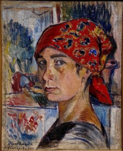 N.Goncharova, Self-portrait 1904